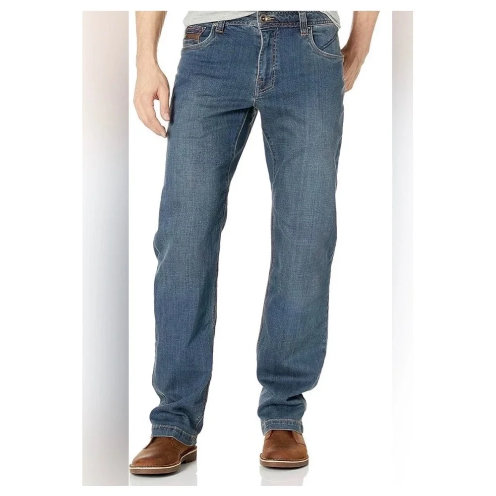 PRANA Axiom Straight Leg‎ Jeans 32x30 Antique Stone Wash NEW Outdoors Rugged